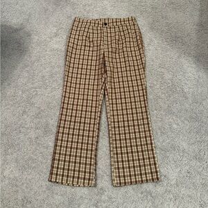 Brown Plaid Trousers